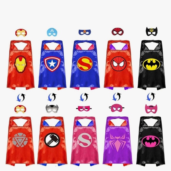 Heroic Adventure Kids Costume Set - Red, Blue, Black - Picture 1 of 1